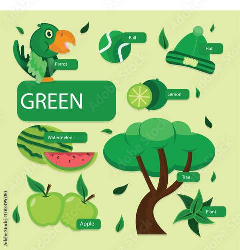 Colors and vocabulary set in english