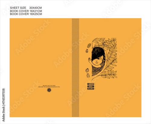 Minimalist Motivational Student Book Cover Template: 