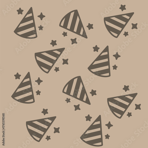 Party Flags Garland Pattern on background