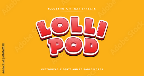 Lolli Pod: Customizable text effect. Bold and brave font type. Easy use to change the words or design.