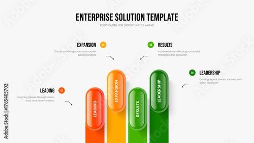 Digital Profile Four Element Diagram Frame Design. Service Overview 4 Step Infographic Slide Template. Investor Innovation Slideshow Layout Vector Illustration.