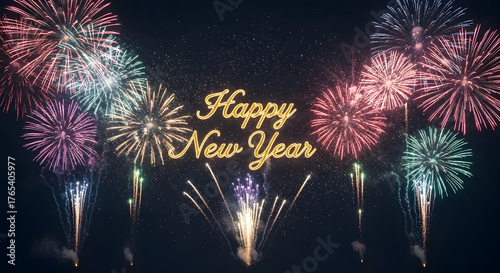 fireworks in the night sky