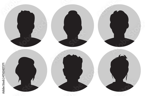avatar icon. profile icons set. male and female avatars vector icon set illustration isolated on white background.