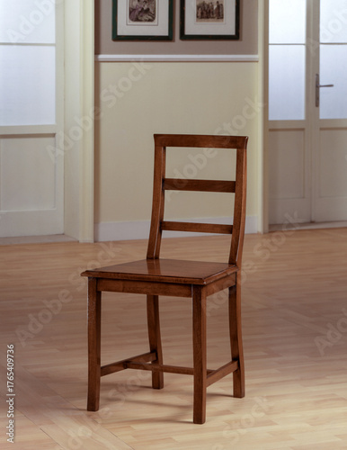Still life of a wooden chair, classic style