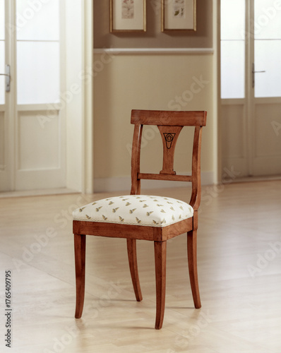 Still life of a wooden chair, classic style