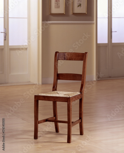 Still life of a wooden chair, classic style