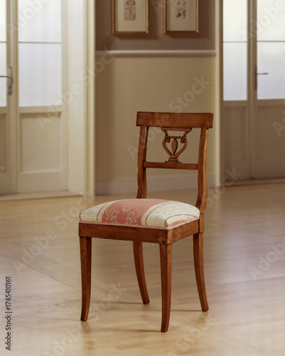 Still life of a wooden chair, classic style