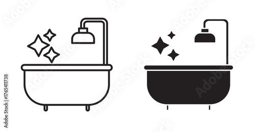 Bathtub cleaning icon