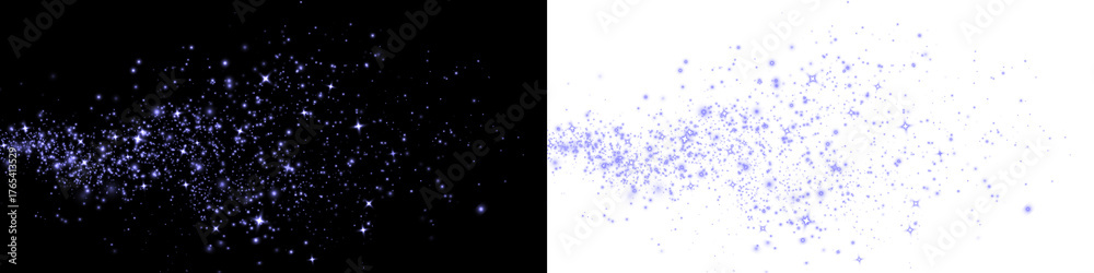 Fototapeta premium Png Purple Glitter Stardust Overlay PNG on transparent background