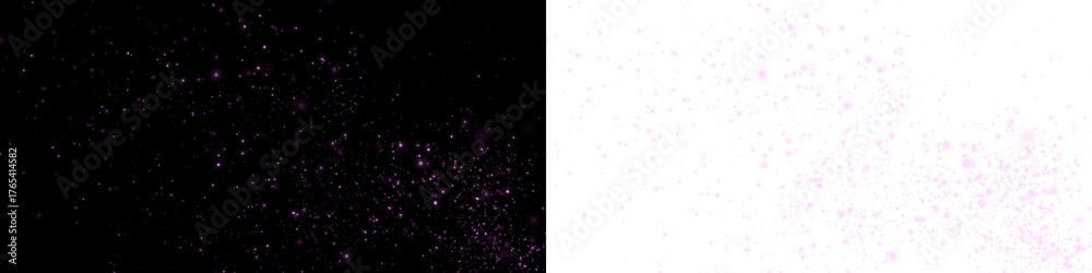 Fototapeta premium Png Pink Glitter Particle Field Overlay PNG on transparent background