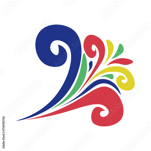 Colorful Abstract Rainbow Wind Icon