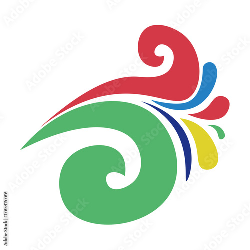 Colorful Abstract Rainbow Wind Icon