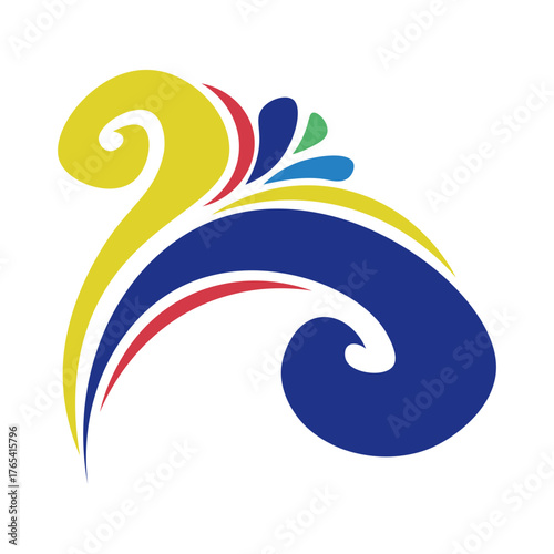 Colorful Abstract Rainbow Wind Icon