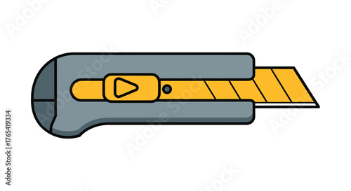Utility knife, a tool for cutting various materials with a retractable blade