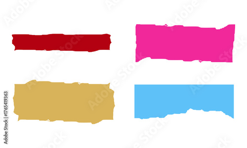 Free Download Colorful Torn Paper Strips Collection For Notes And Collage Layouts - GFXLoad
