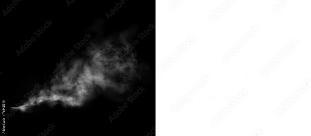 Fototapeta premium Png Gray Smoke Cloud Overlay PNG on transparent background
