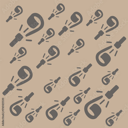 Champagne Bottle and Glasses Pattern