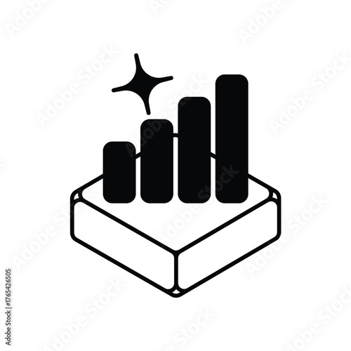 Signal Strength icon with white background vector stock illustration