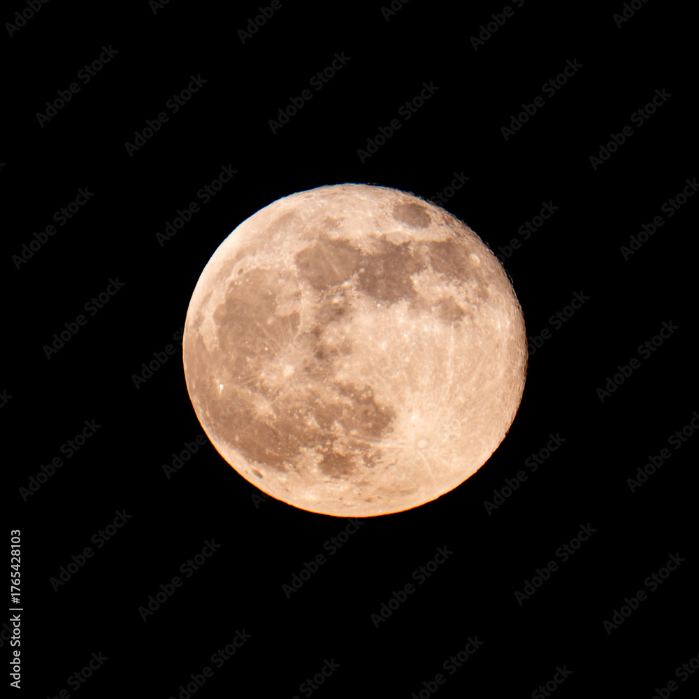 Obraz premium Full Moon Close-Up, Nijmegen, Netherlands