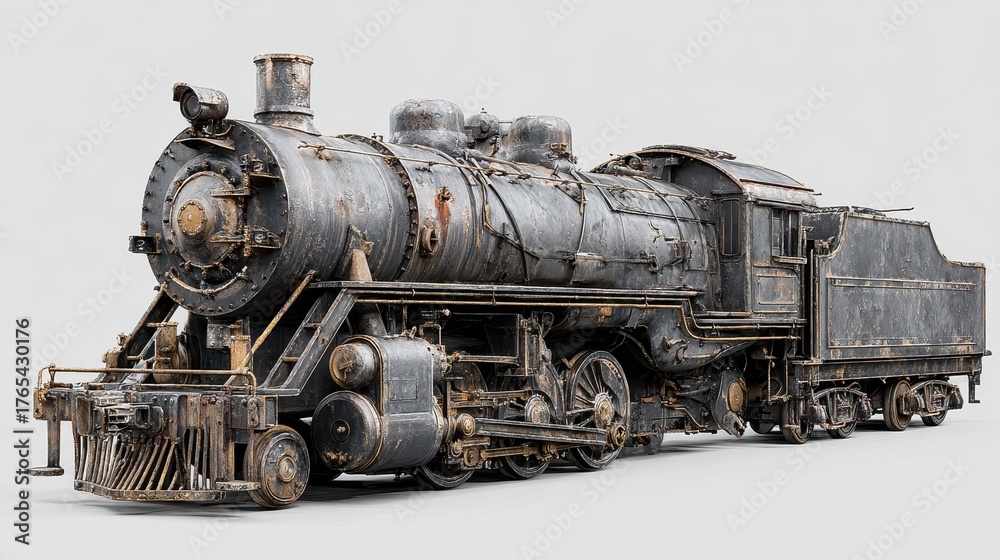 Naklejka premium old steam locomotive