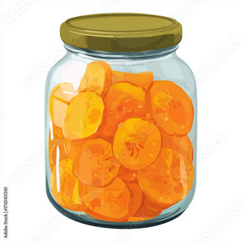 Candied pumpkin slices in jar