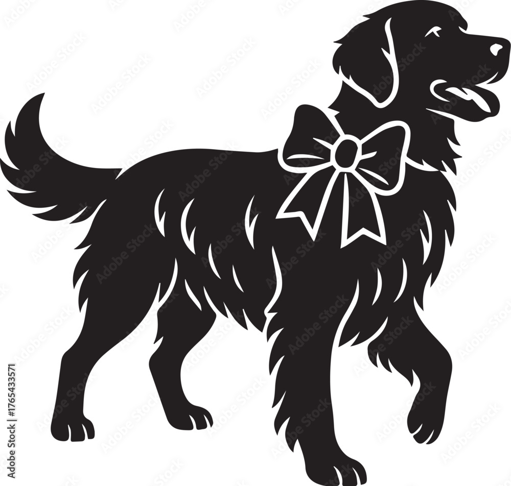 Fototapeta premium A_vector-style_black_and_white_silhouette_illustra.eps