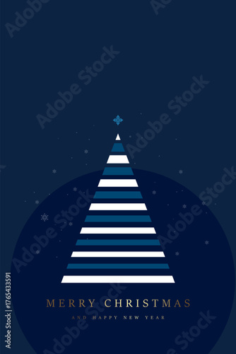A premium classic card on dark blue background rich, textured paper with text - MERRY CHRISTMAS. and Merry christmas red background gold christmas element