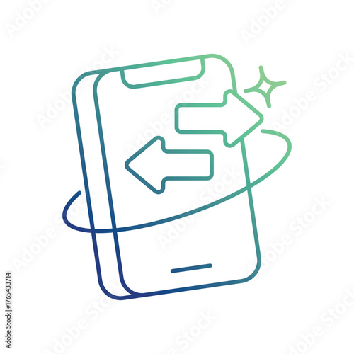 Data Transfer icon with white background vector stock illustration