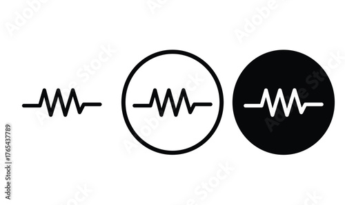 icon resistor black outline for web site design 
and mobile dark mode apps 
Vector illustration on a white background