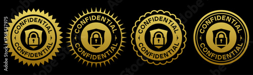 Confidential Seal Stamps Collection Security Lock Design