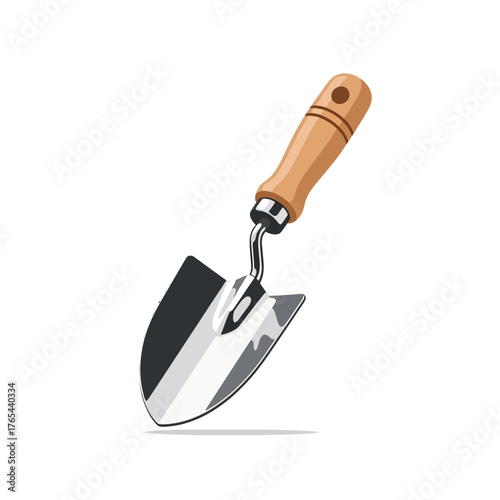 Garden Trowel Vector Illustration, Gardening Tool, Isolated on White