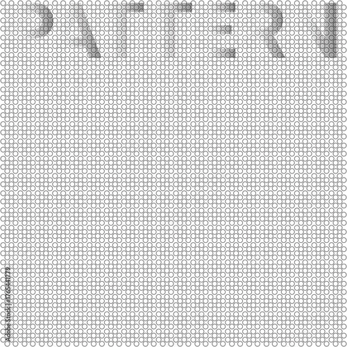 Seamless pattern background with circular and diamond shapes in soft gray tones.