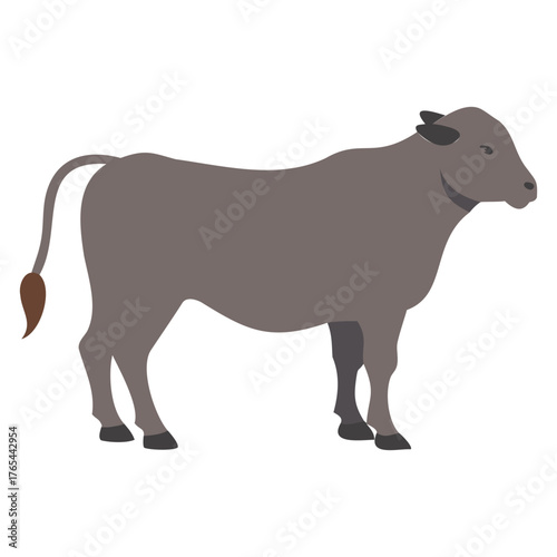 Pastoral Moo Icon Stylized Farm Animal Illustration