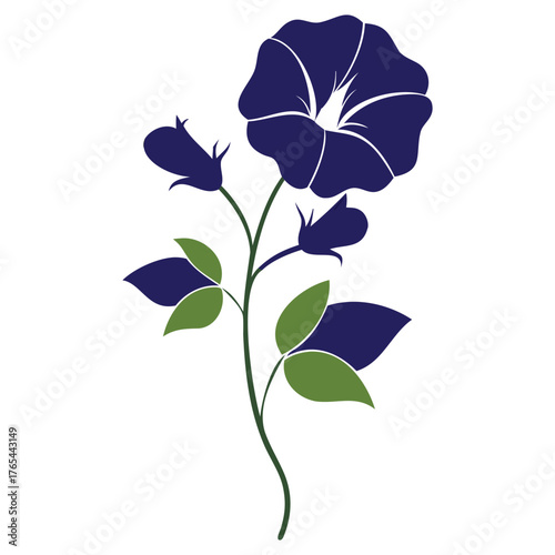 Azure Bloom Elegance Vibrant Butterfly Pea Flower Art