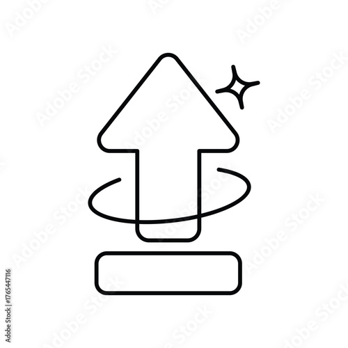Upload icon with white background vector stock illustration