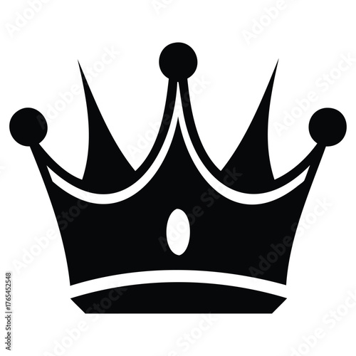 Monarchy Symbol Black Noble Headwear Silhouette