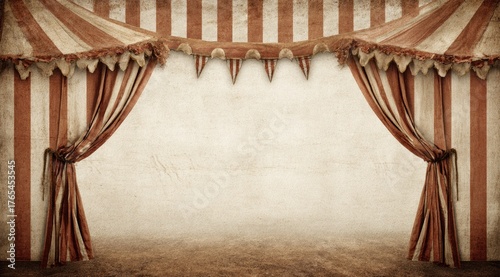 Vintage circus tent backdrop