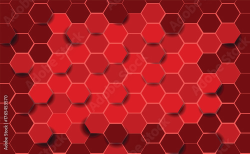 Red hexagon background