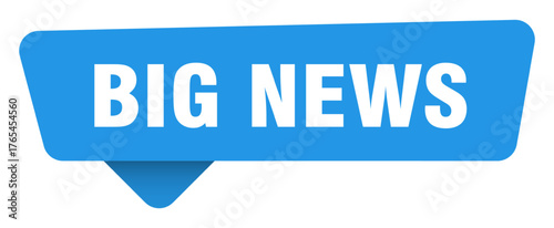big news sticker. big news blue sign isolated on transpatent background