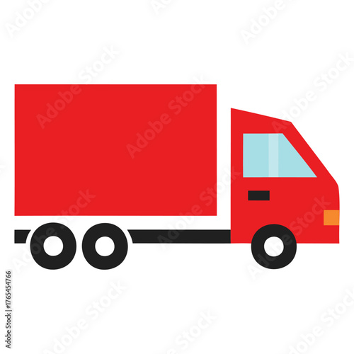 Generative Design Cargo Delivery Truck Icon Minimalist Logistics Graphic