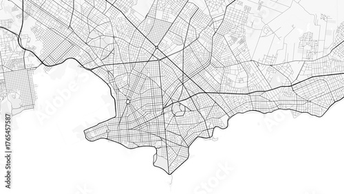 Bild auf Leinwand Montevideo City Map
