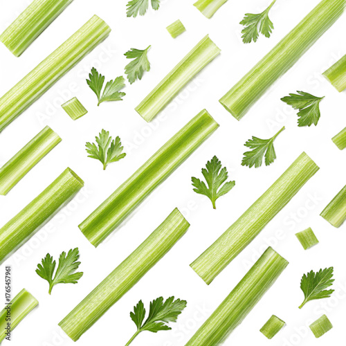 Wallpaper Mural Celery sticks bias-cut PNG (transparent) Torontodigital.ca
