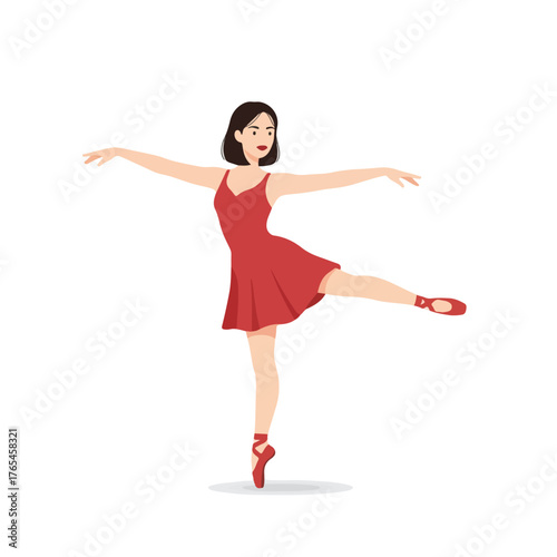 a teenage girl is performing ballet