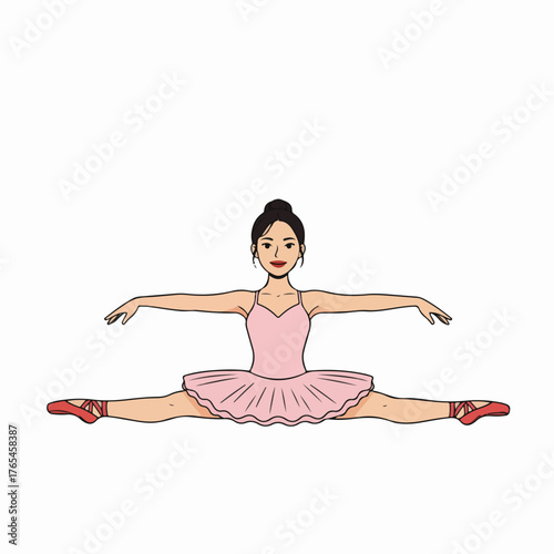 a teenage girl is performing ballet