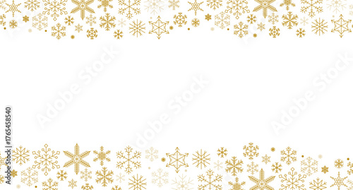 Snowflakes background isolated vector, snowflakes group with stars banner, Christmas border decoration. Happy New Year 2026. Snowflake set. Snowflake snow freeze winter thin line icon