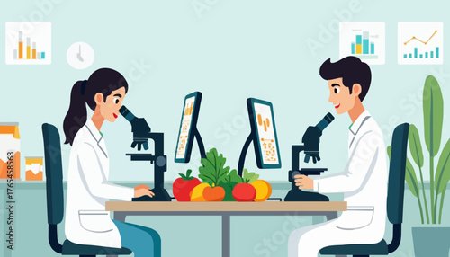 Researchers Analyzing Nutritional Food Quality