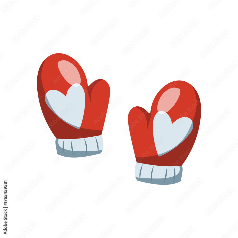 Obraz premium Vector Illustration Winter Mitten Colorful Design