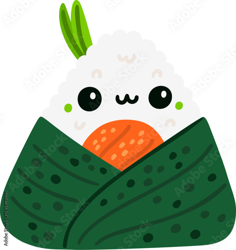 Japanese Food Mascot. Cute Onigiri Chara
