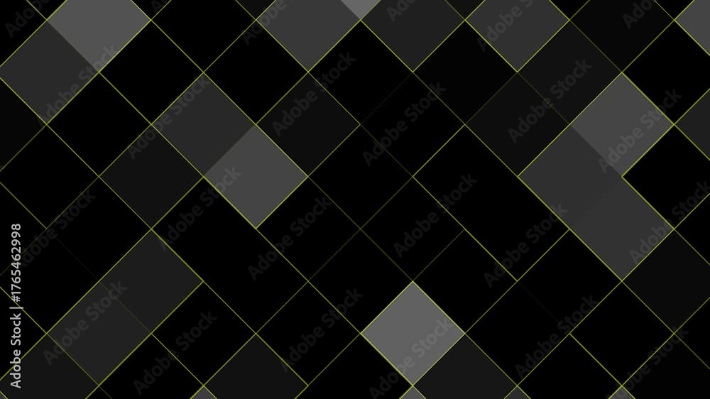 Abstract background with black and gray diamonds and thin yellow lines creating a pattern