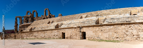 Panorama of Roman Amphitheatre El Djem, Tunisia